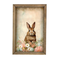 Bunny in Flower Field Framed Art