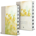 KJV Holy Bible, Giant Print Large Format, Hardcover Yellow Floral Design with Cloth with Ribbon Marker, Red Letter, and Thumb Index - Hardcover