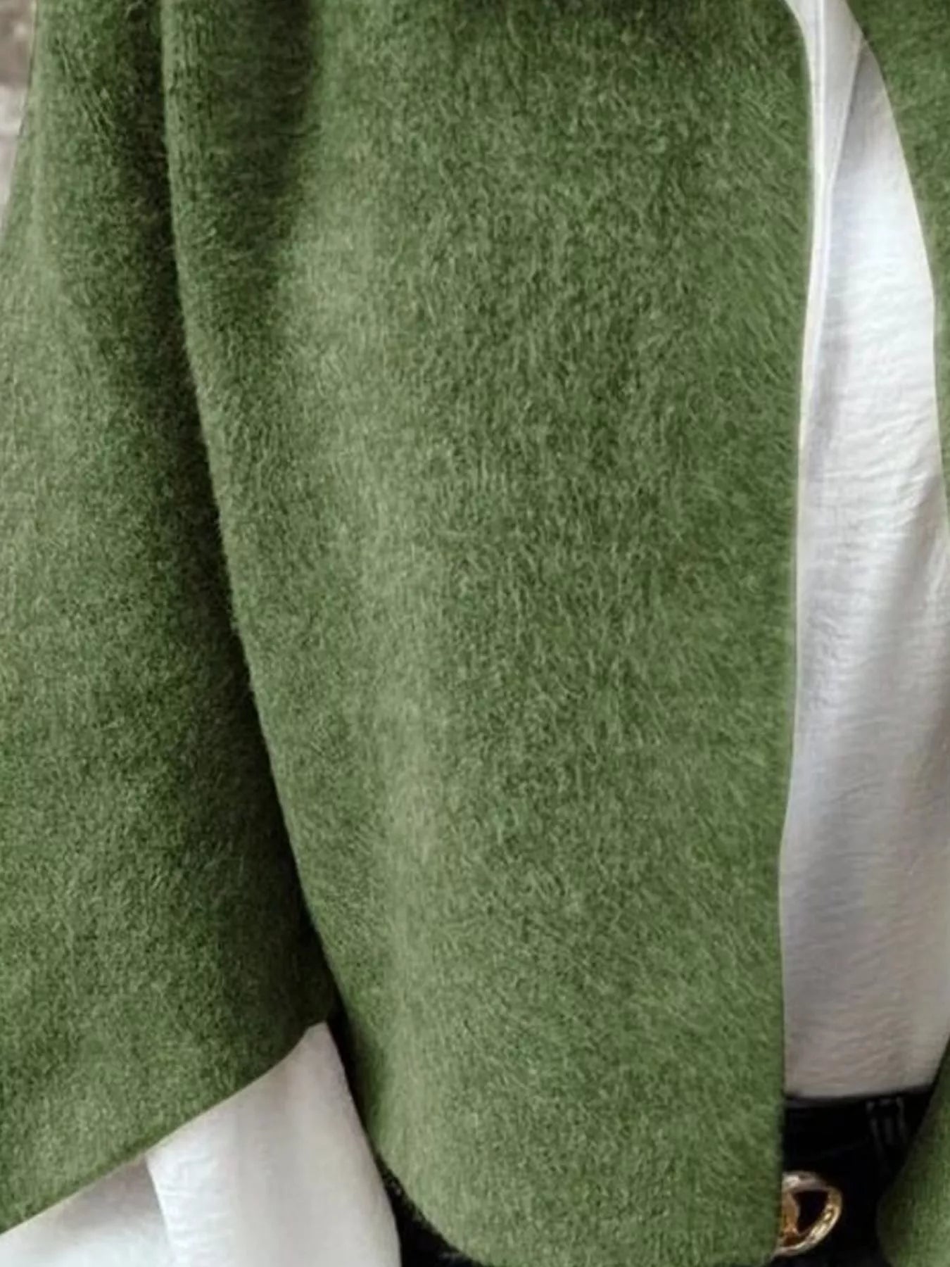 Full Size Solid Color Long Sleeve Outerwear Plus Size