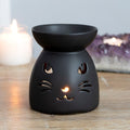 Gothic Black Cat Cut Out Oil Burner and Wax Warmer