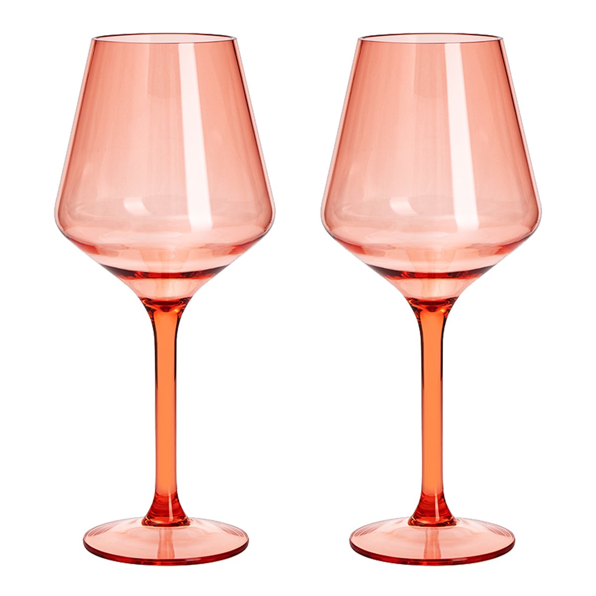 Saint Tropez Acrylic Stemmed Wine Glassware, Set of 2