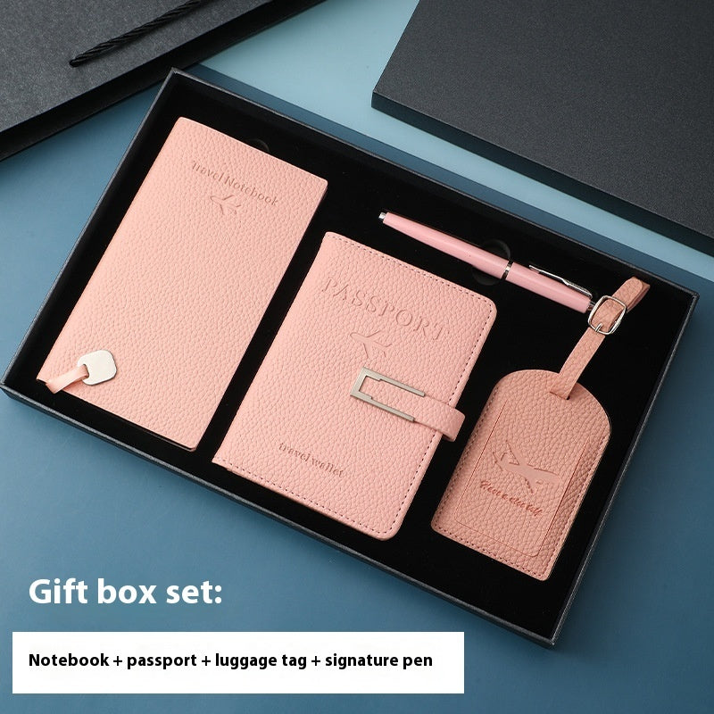 Multiple Card Slots Passport Jacket Leather Travel Agency Luggage Tag Notebook Suit