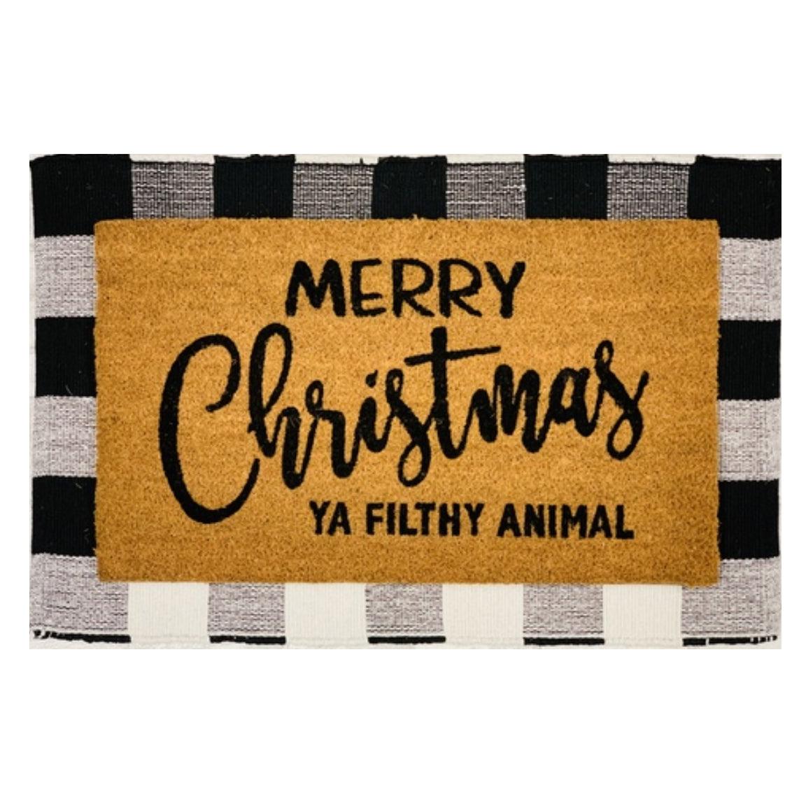 Merry Christmas Ya Filthy Animal Doormat