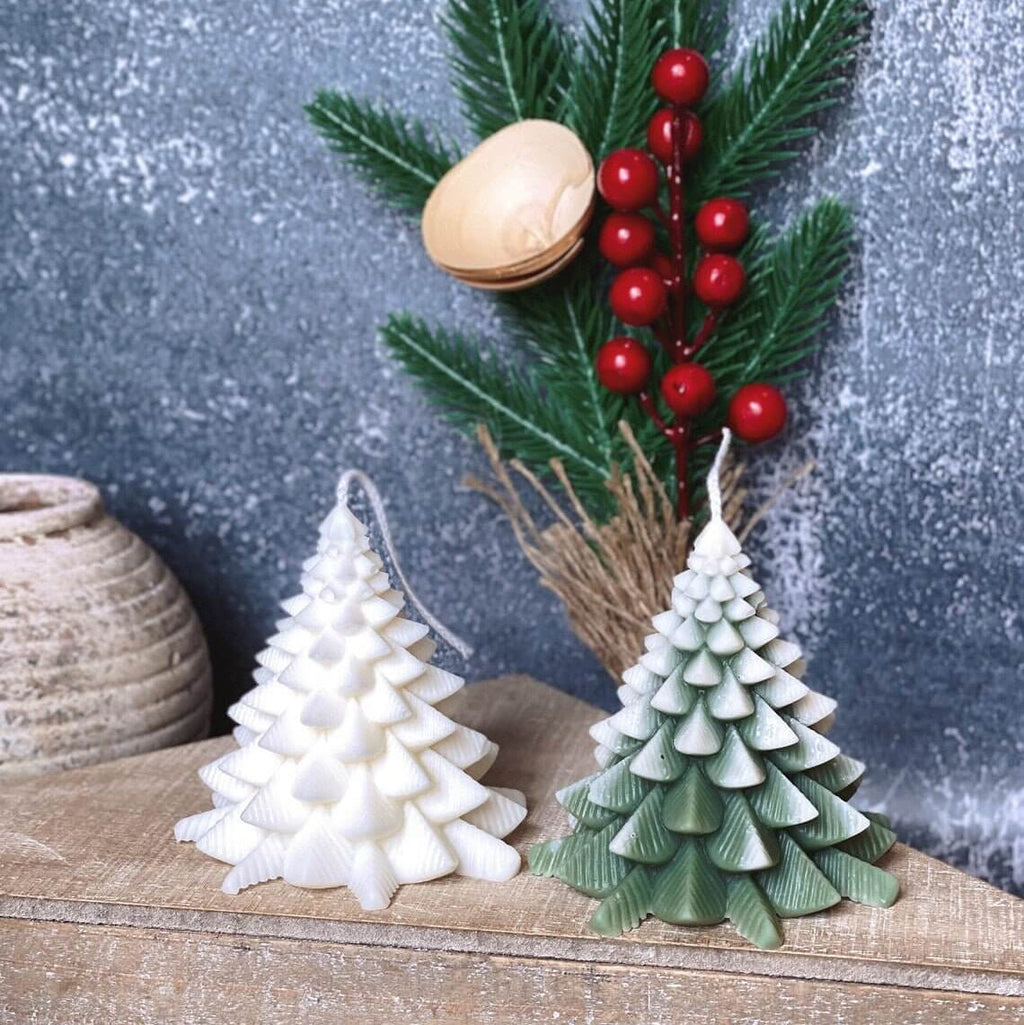Christmas Fir Tree Candles | Festive Holiday Decor