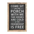 Come Sit On The Porch With Me Framed Saying
