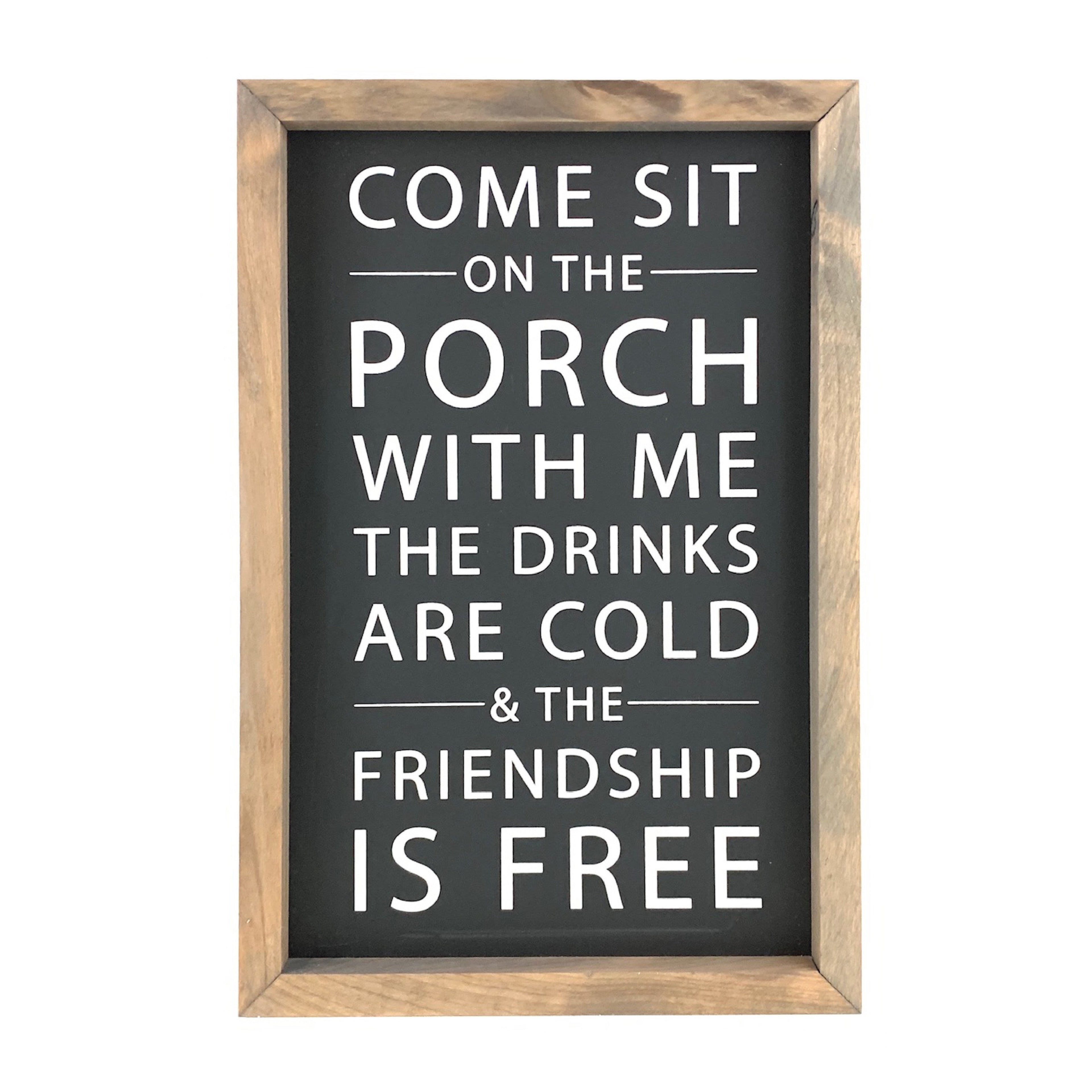 Come Sit On The Porch With Me Framed Saying