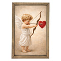 Cupid with Heart Framed Art