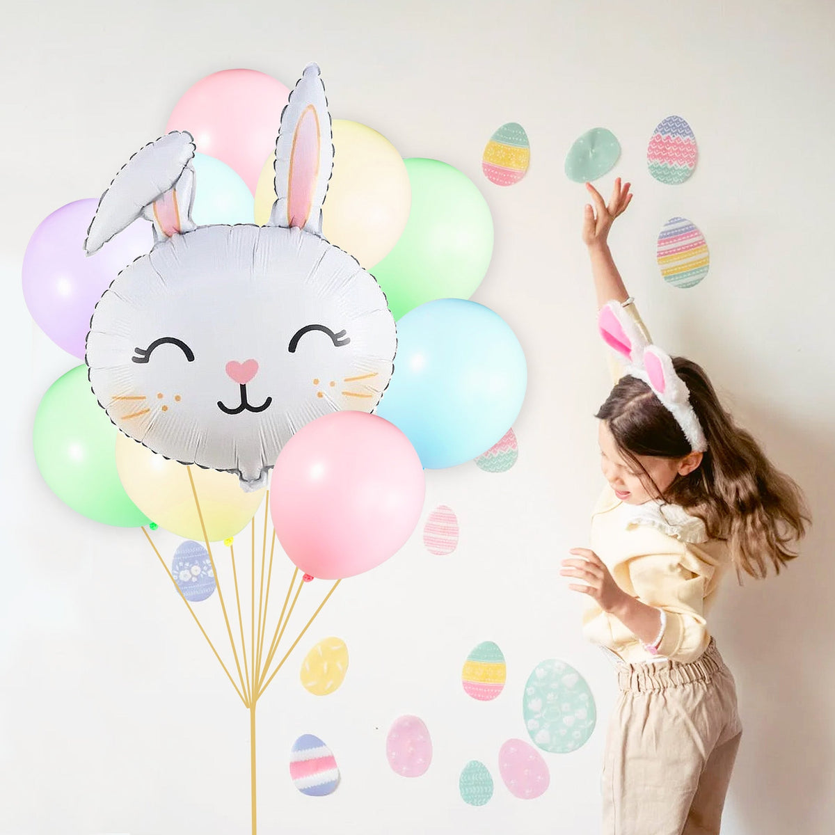 Pastel Bunny Balloon Bouquet