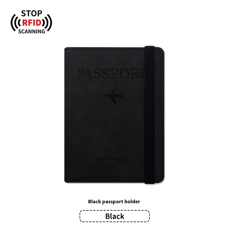 PU Leather Anti-magnetic Passport Holder Luggage Tag Suit
