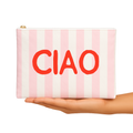 Ciao Pouch- Red & White Stripe