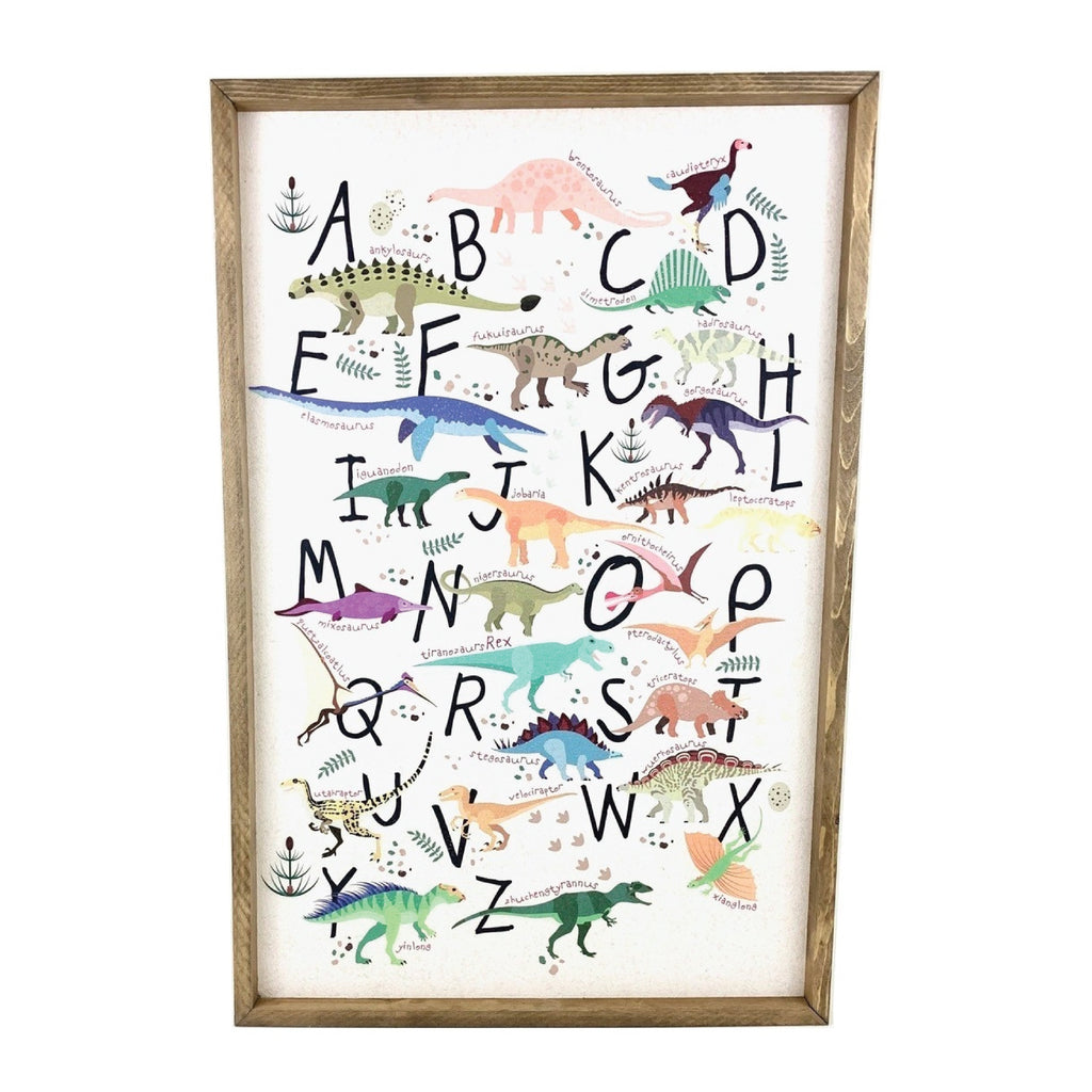 Dinosaur Alphabet Framed Art