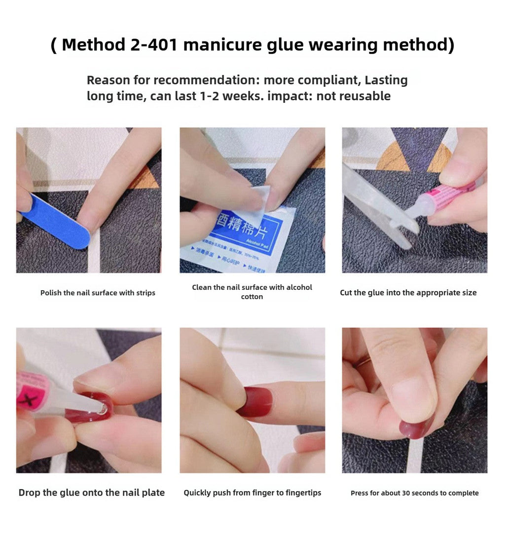 0996- Handmade press on nails fake nails removable