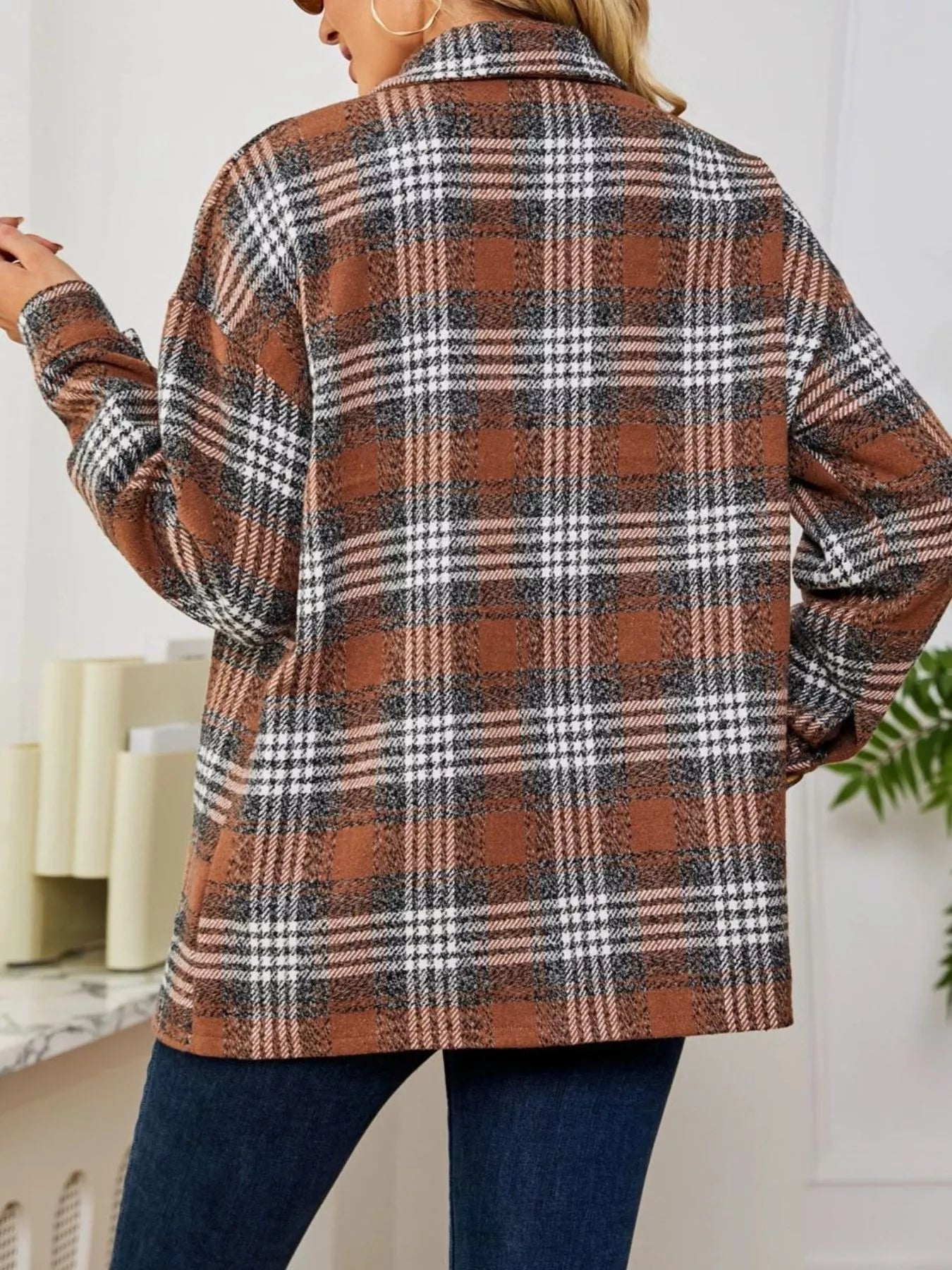 Plaid Button-Up Shirt