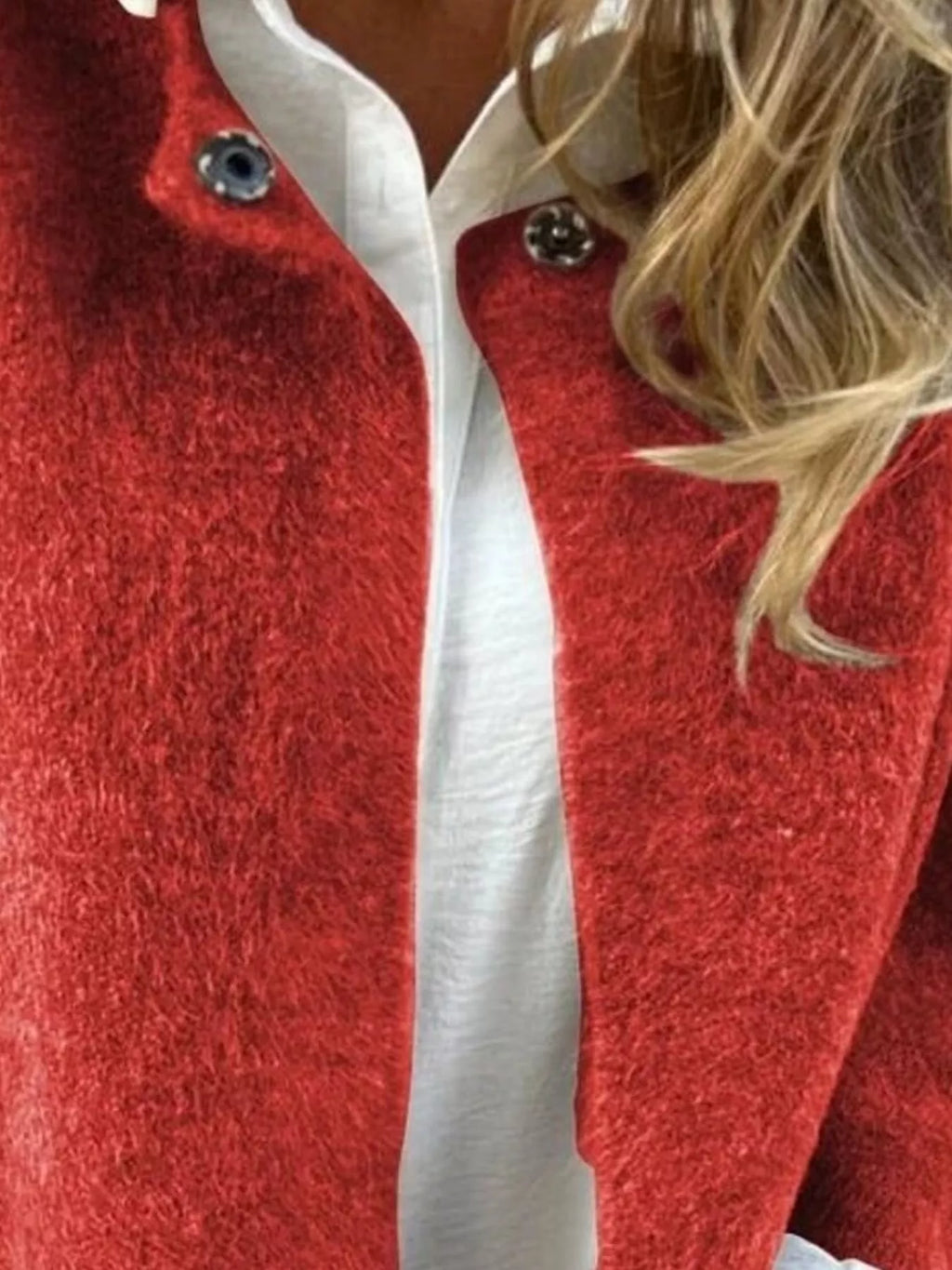 Full Size Solid Color Long Sleeve Outerwear Plus Size