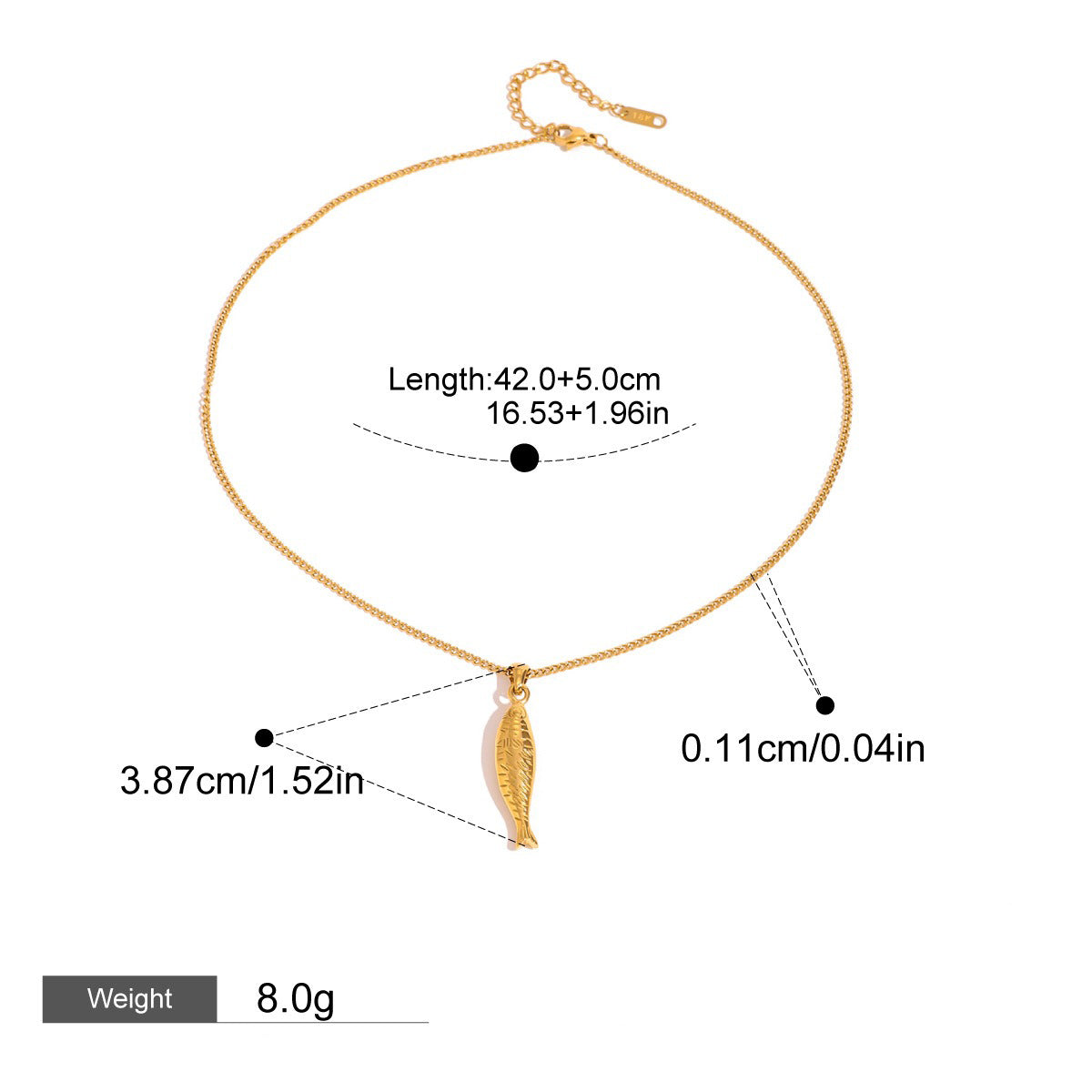 18K gold geometric shape with texture design high-end unique necklace