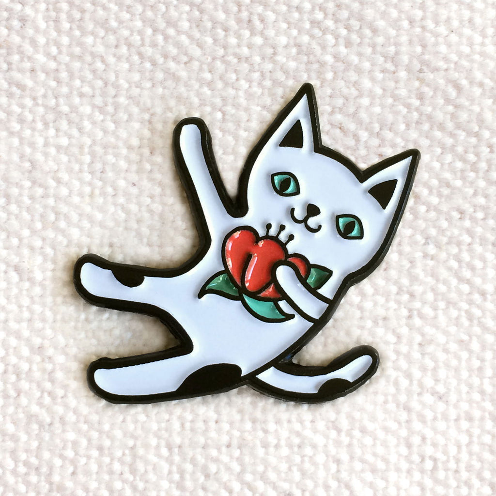 Cha! Cha! Cat Enamel Pin