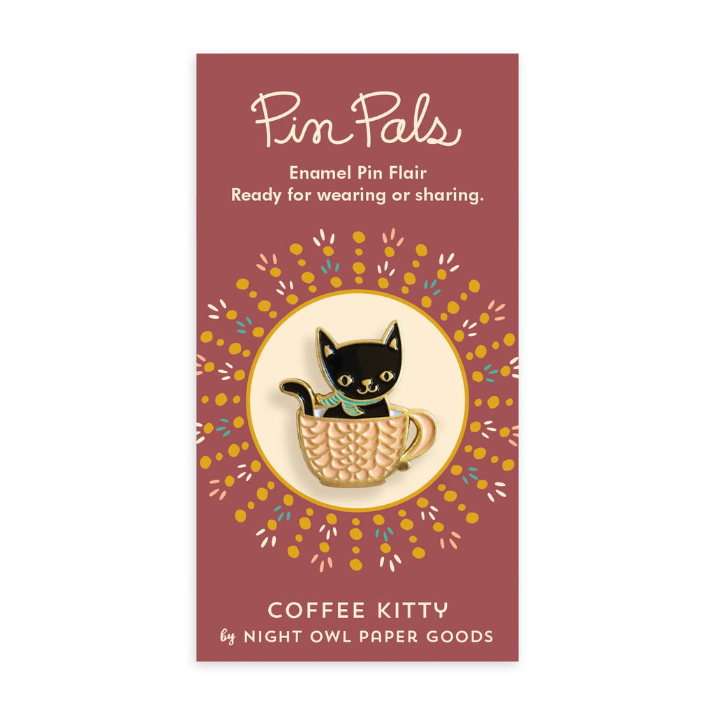 Coffee Kitty Enamel Pin