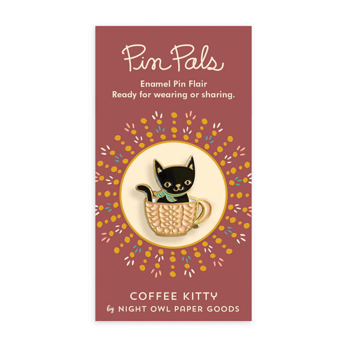 Coffee Kitty Enamel Pin