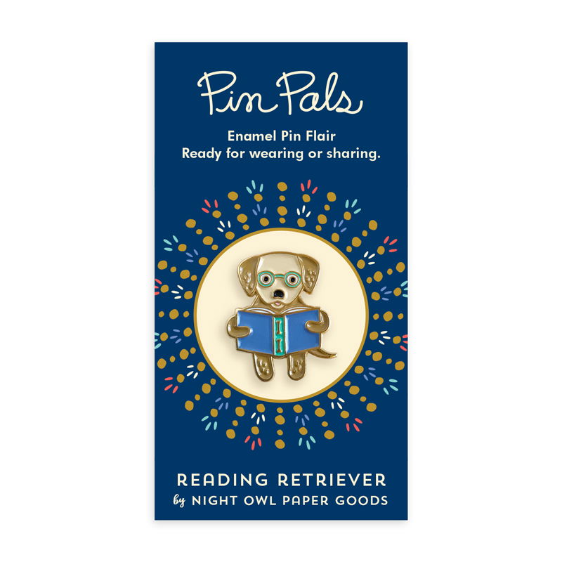 Reading Retriever Enamel Pin