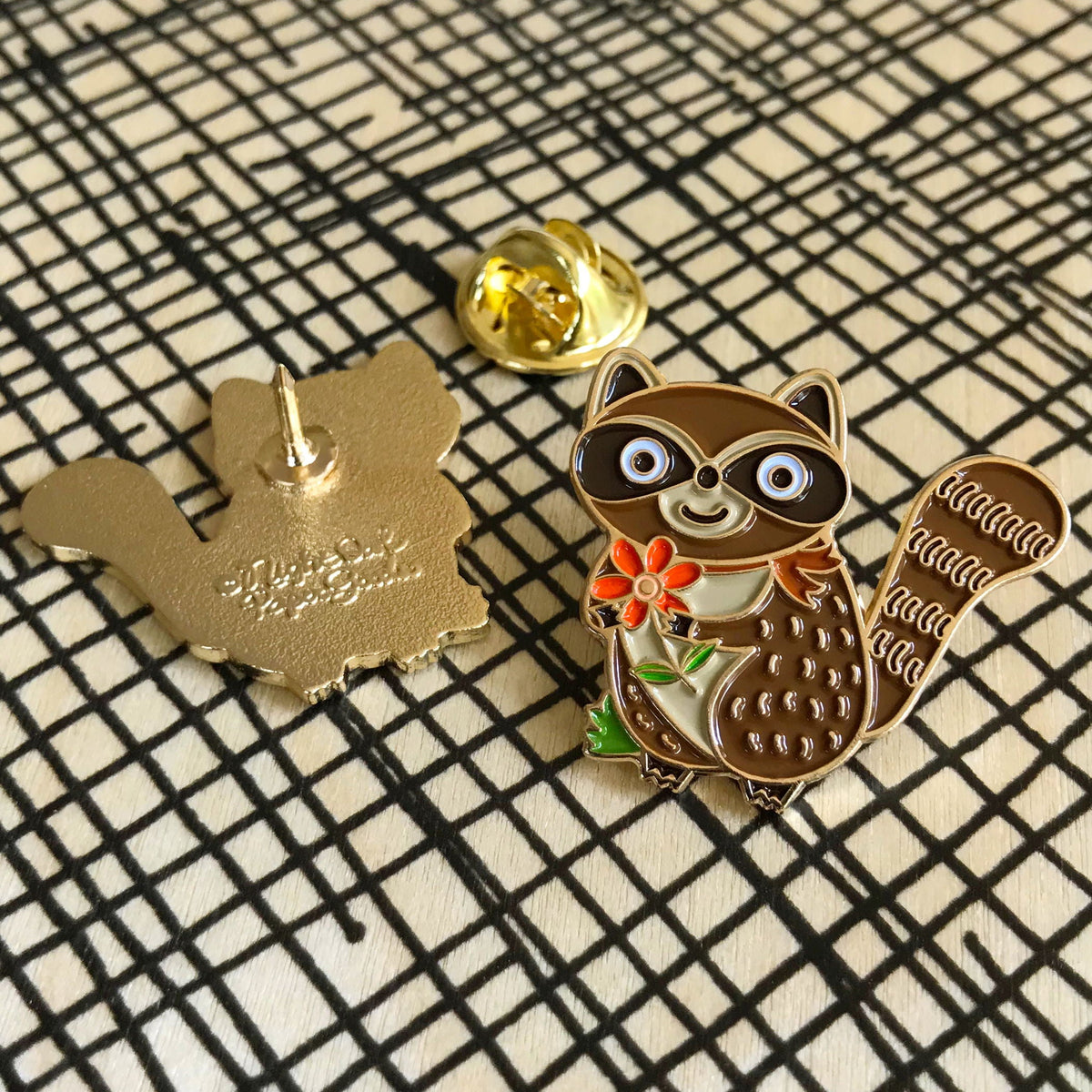 Raccoon Enamel Pin