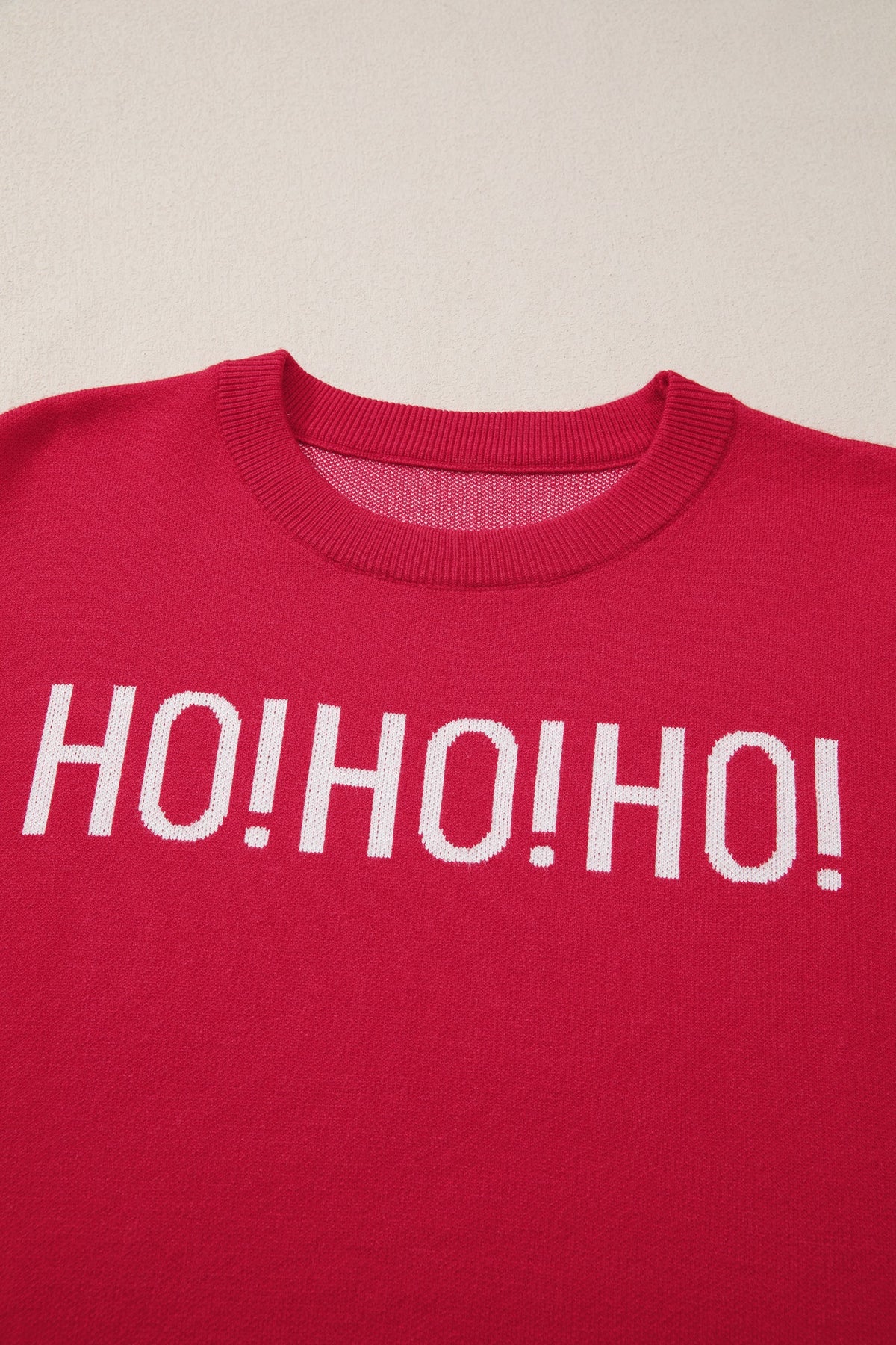 Ho Ho Ho Merry Christmas Drop Shoulder Sweater