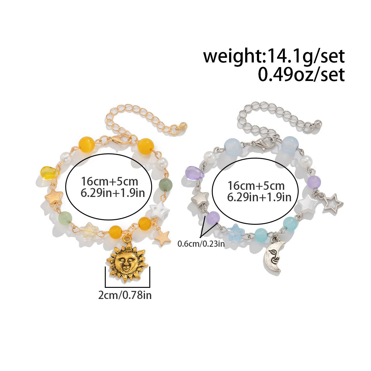 Retro elephant bull head personality niche peach heart imitation pearl shell bracelet