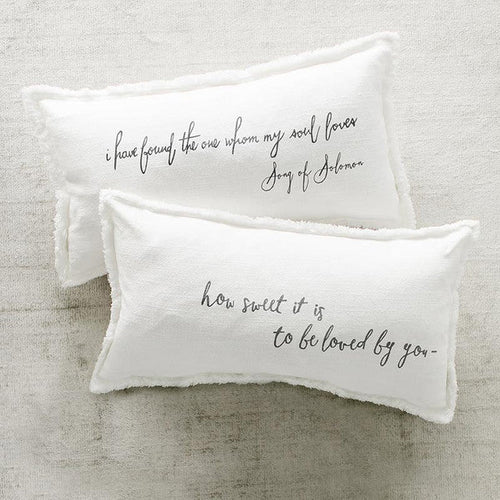 "I Have Found The One Who My Soul Loves" Lumbar Pillow