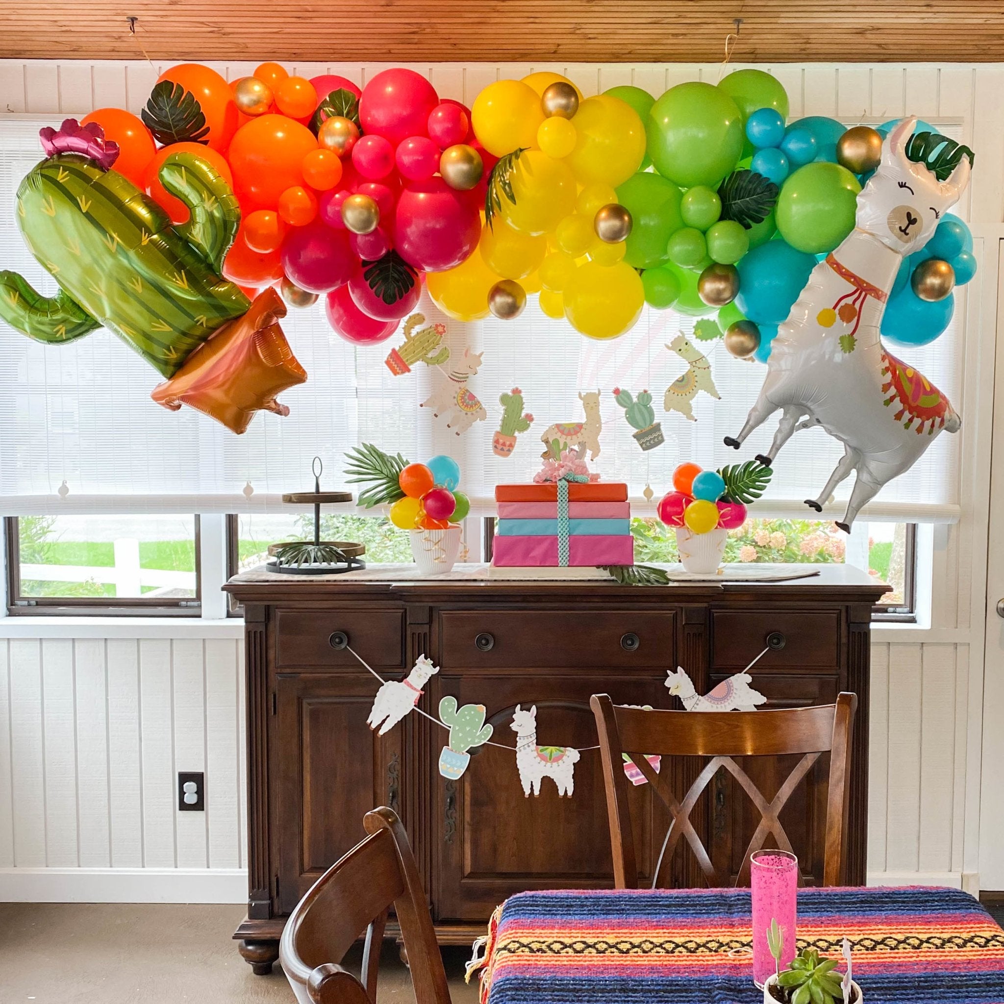 Neon Tropical Fiesta Balloon Garland Kit