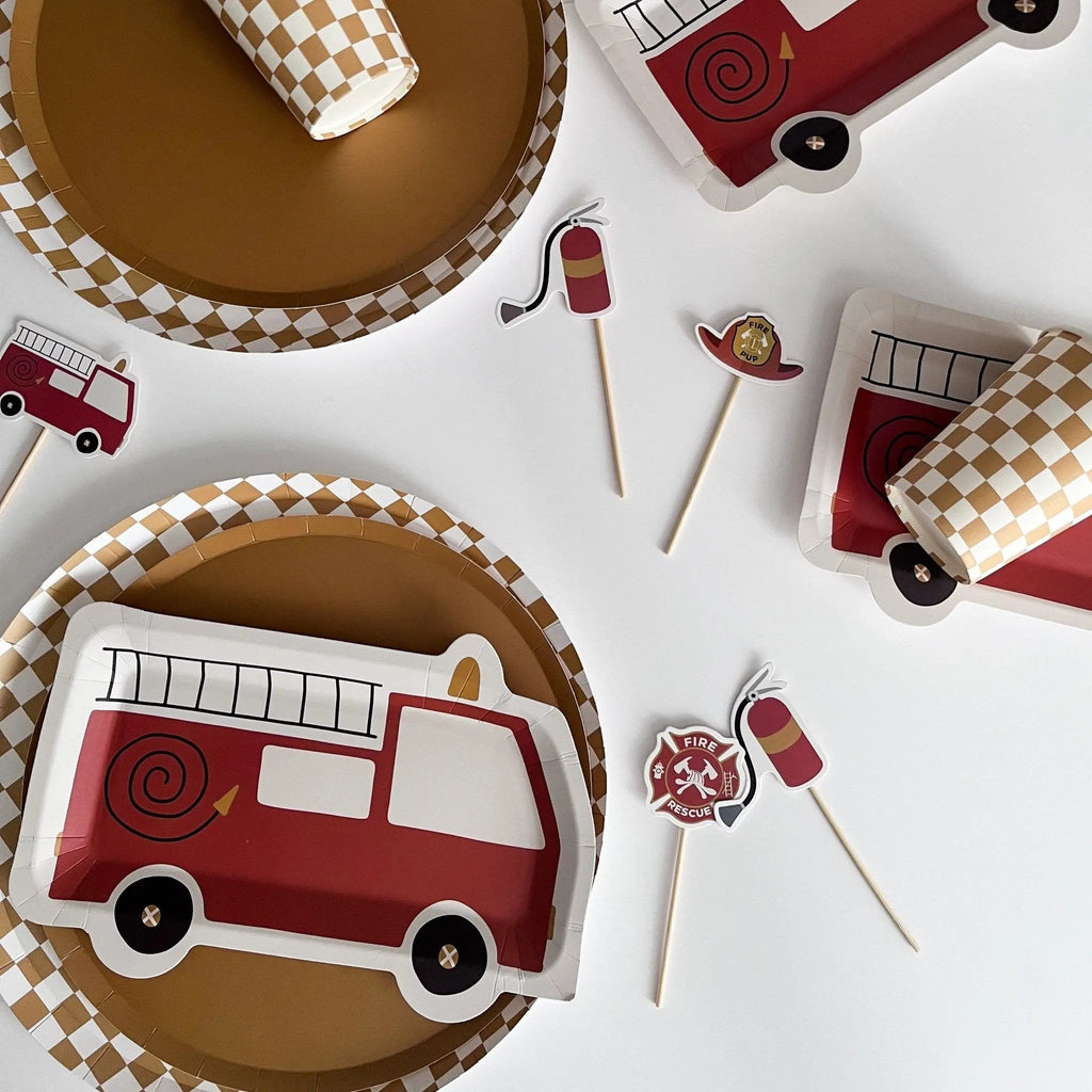 Fire Truck Toppers (8 Count)