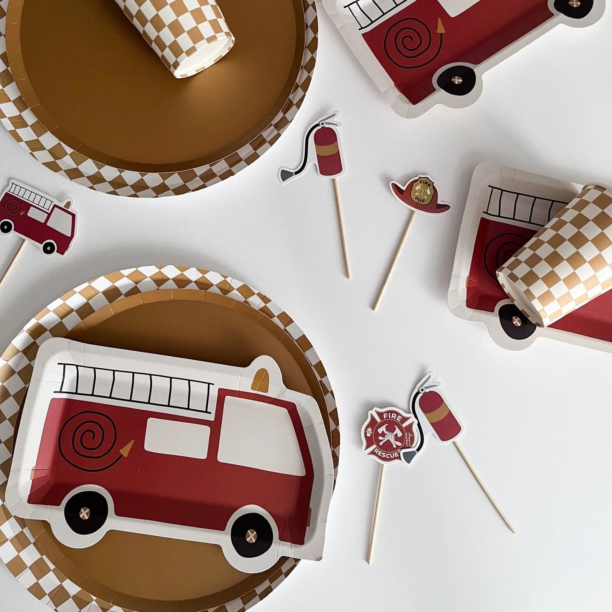 Fire Truck Toppers (8 Count)