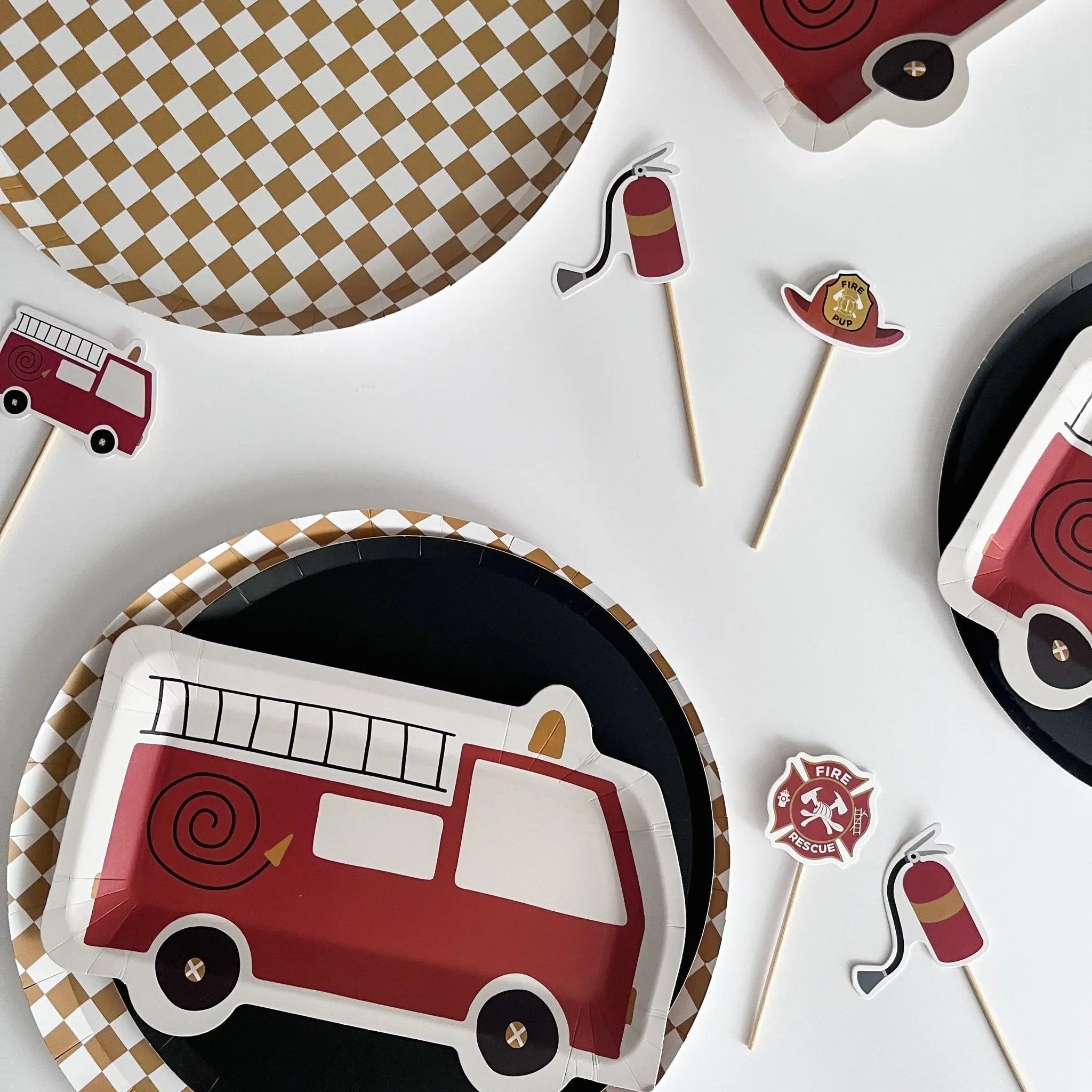 Fire Truck Toppers (8 Count)