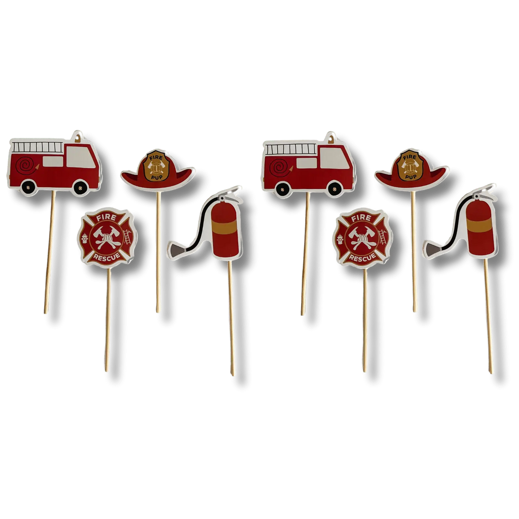 Fire Truck Toppers (8 Count)