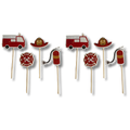 Fire Truck Toppers (8 Count)