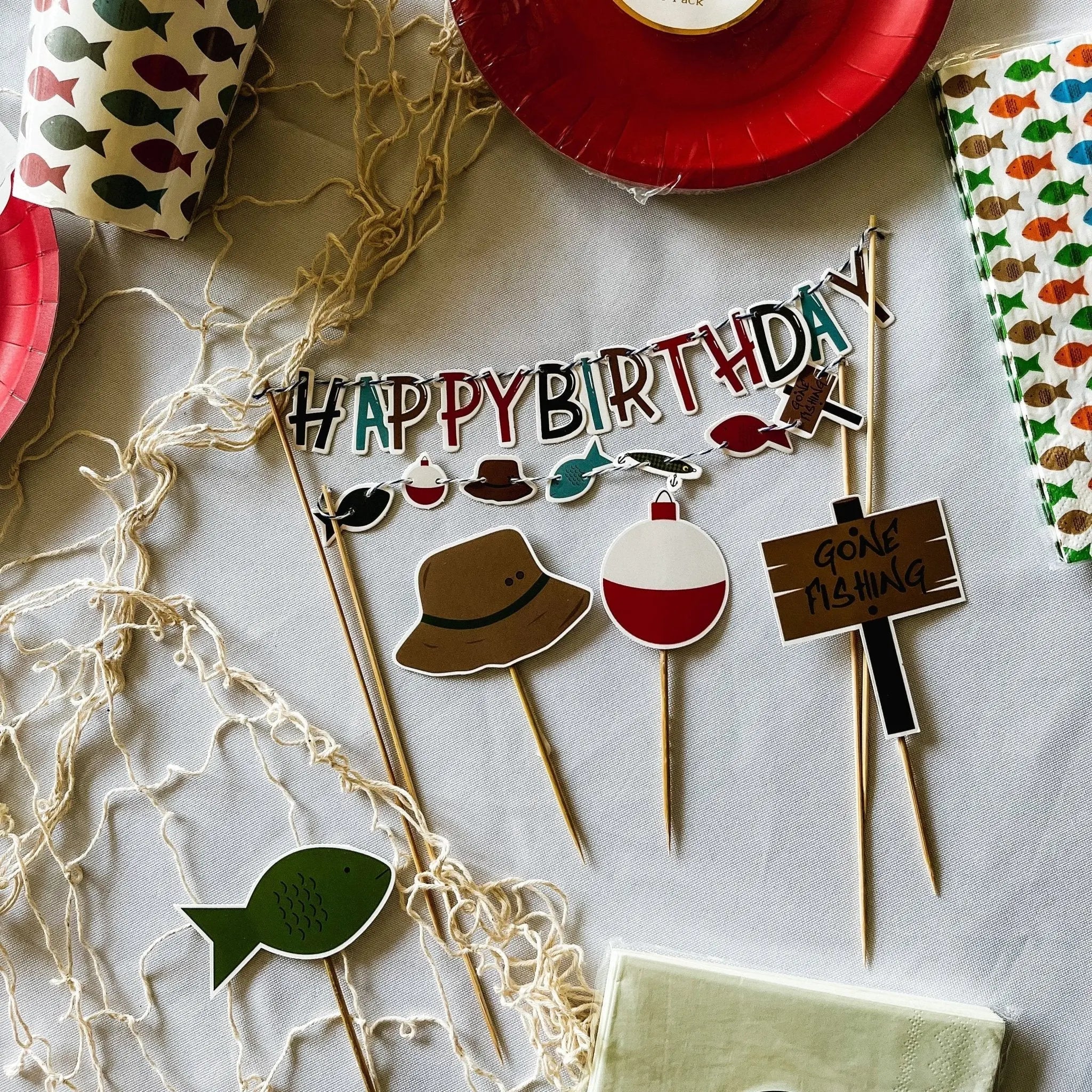 Fishing Cupcake Toppers