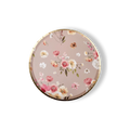 Floral Beige Paper Dessert Plate, (8pcs)