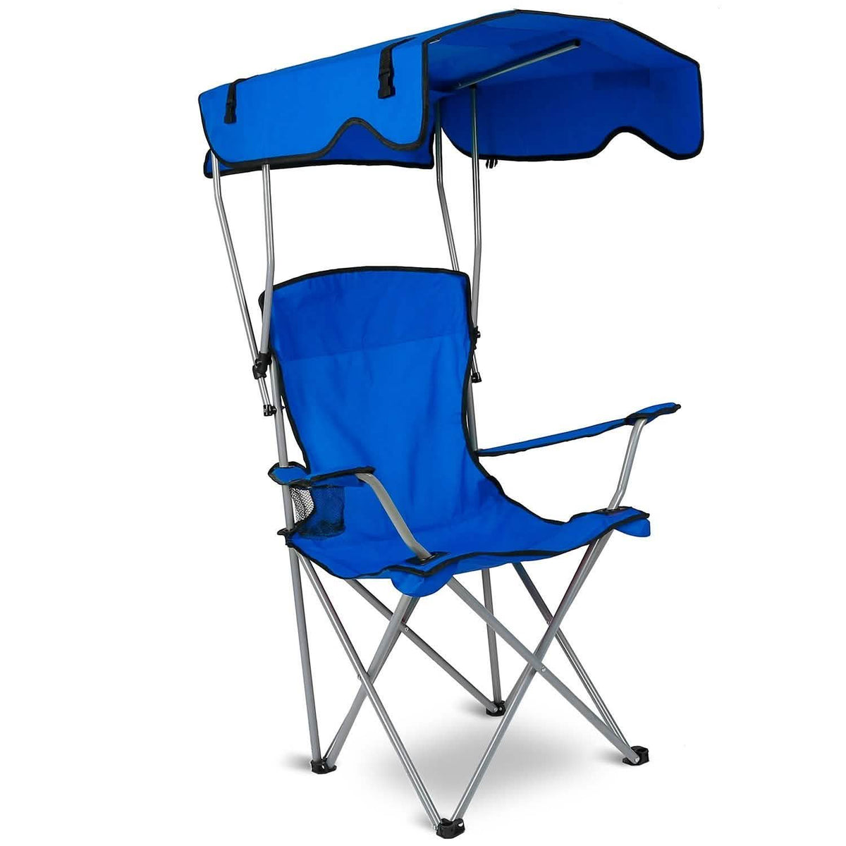 Foldable Beach Canopy Chair Sun Protection with Cup Holder
