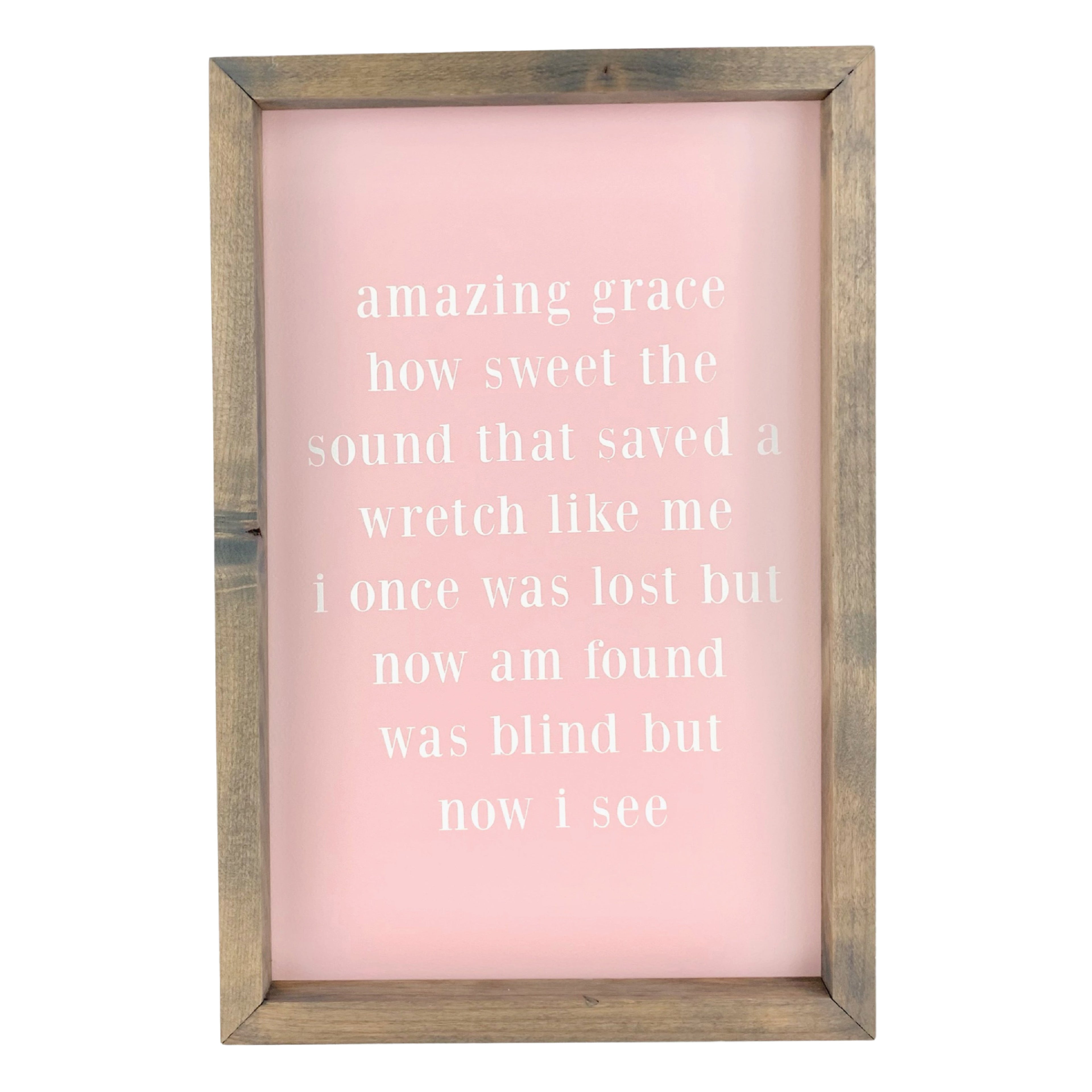 Amazing Grace Type Framed Saying