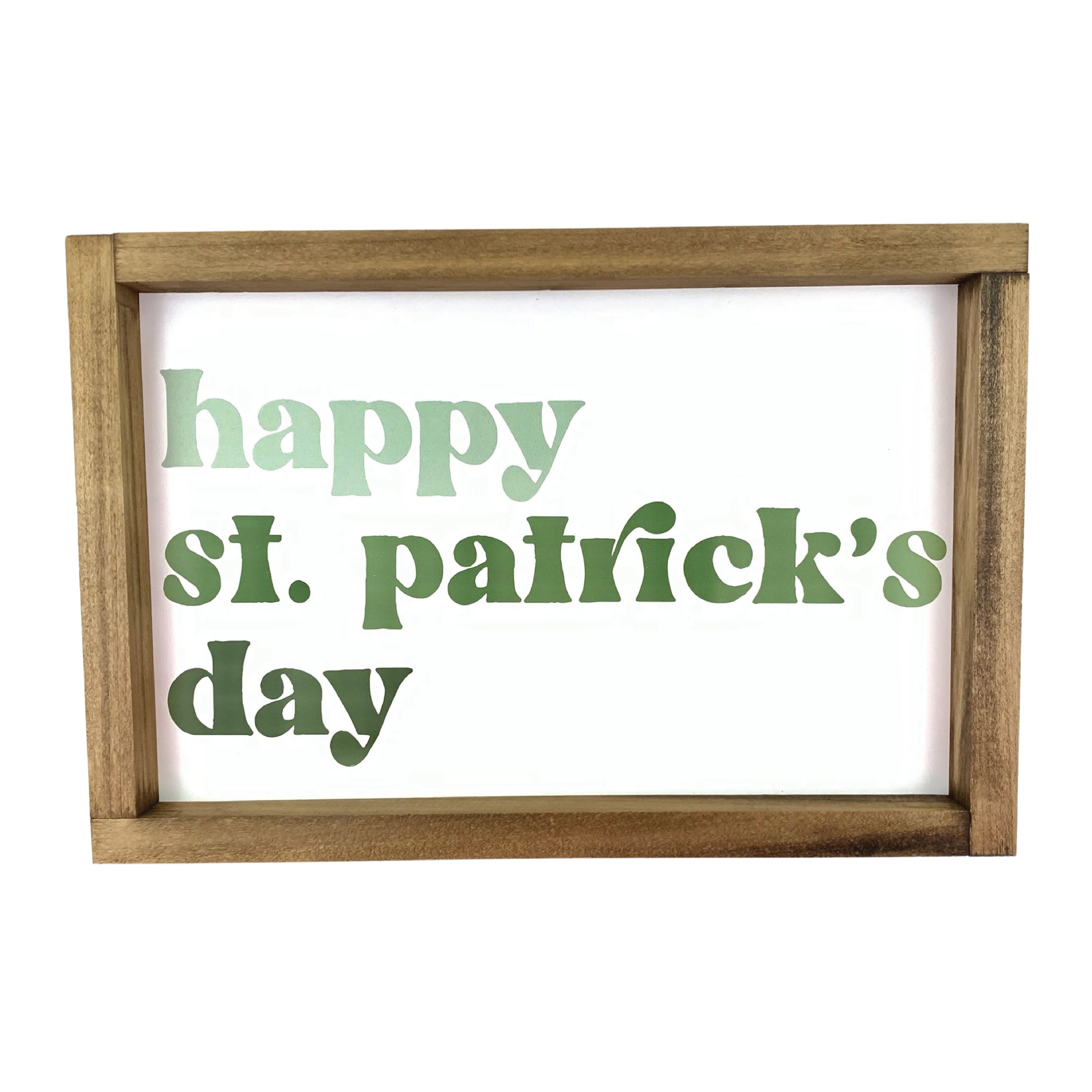 Happy St. Patrick's Day Framed Saying