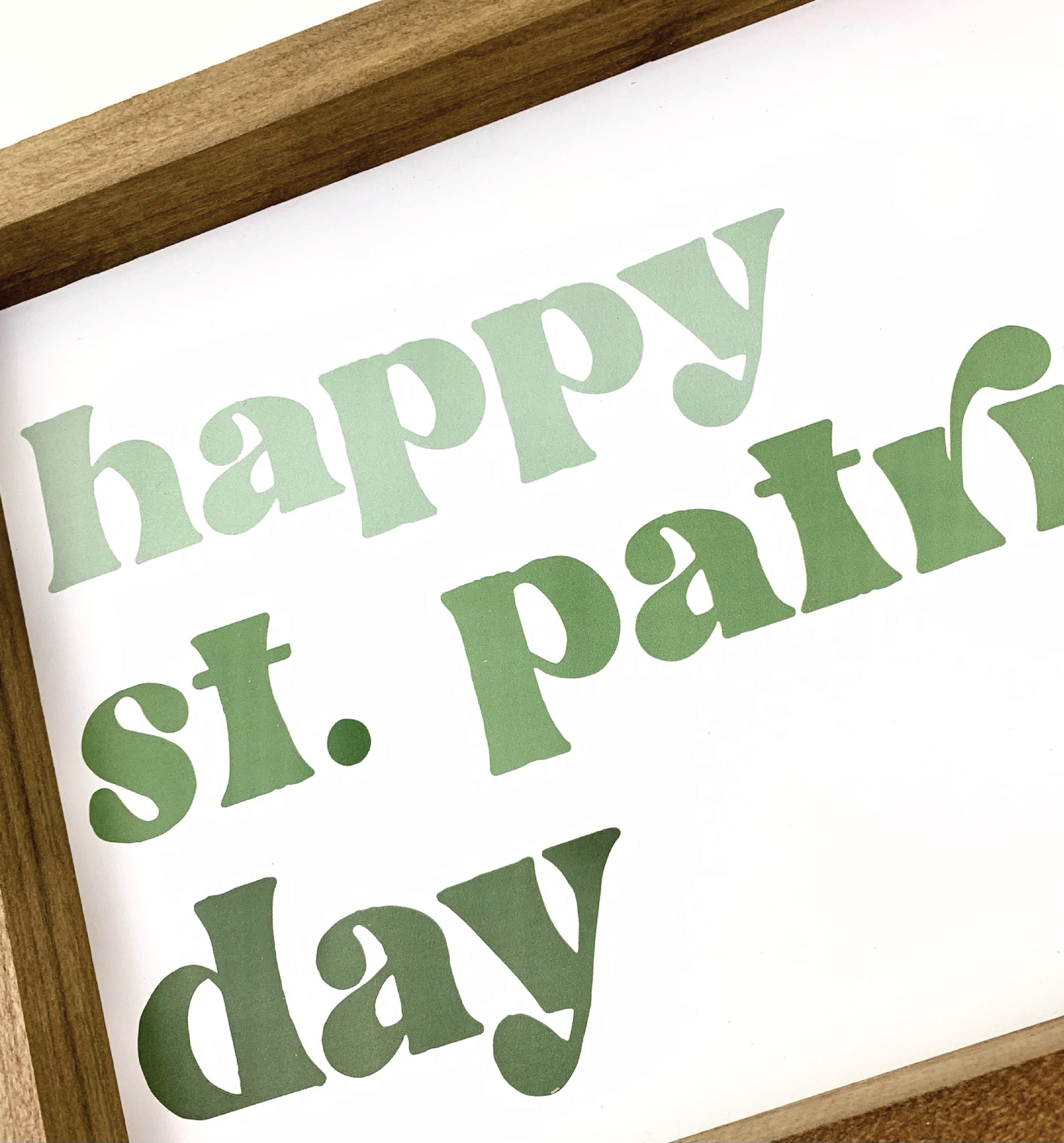 Happy St. Patrick's Day Framed Saying