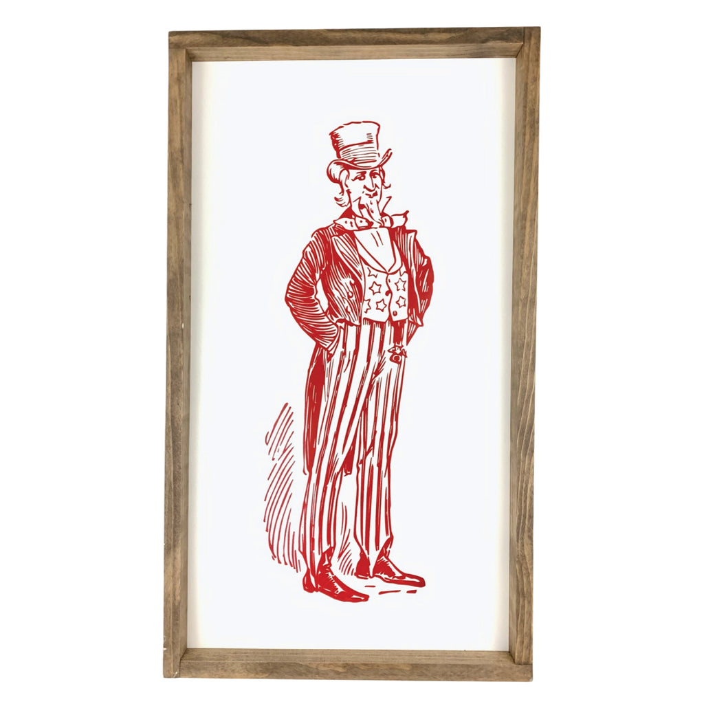 Uncle Sam Sketch Framed Art