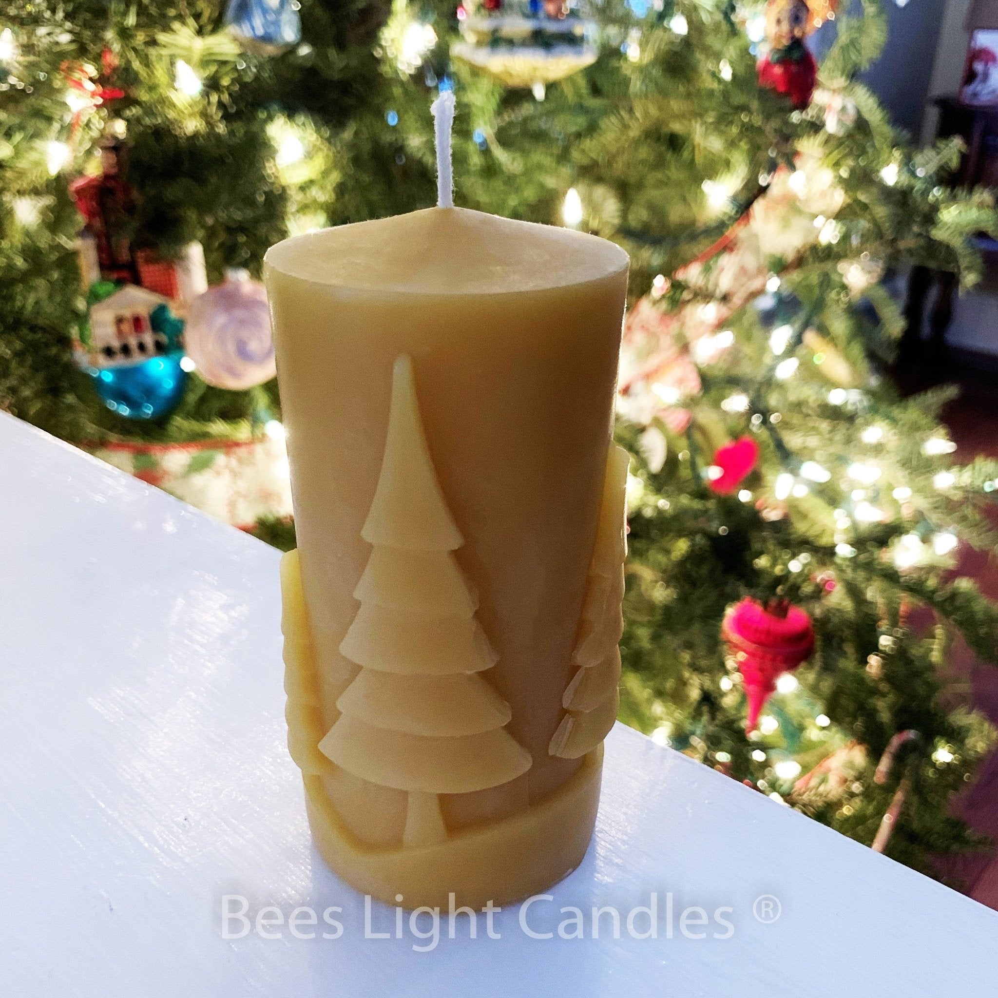 Frosty The Snowman Beeswax Pillar Candle
