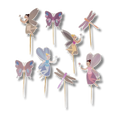 Garden Fairy & Dragonfly Birthday Cupcake Topper (8pcs)