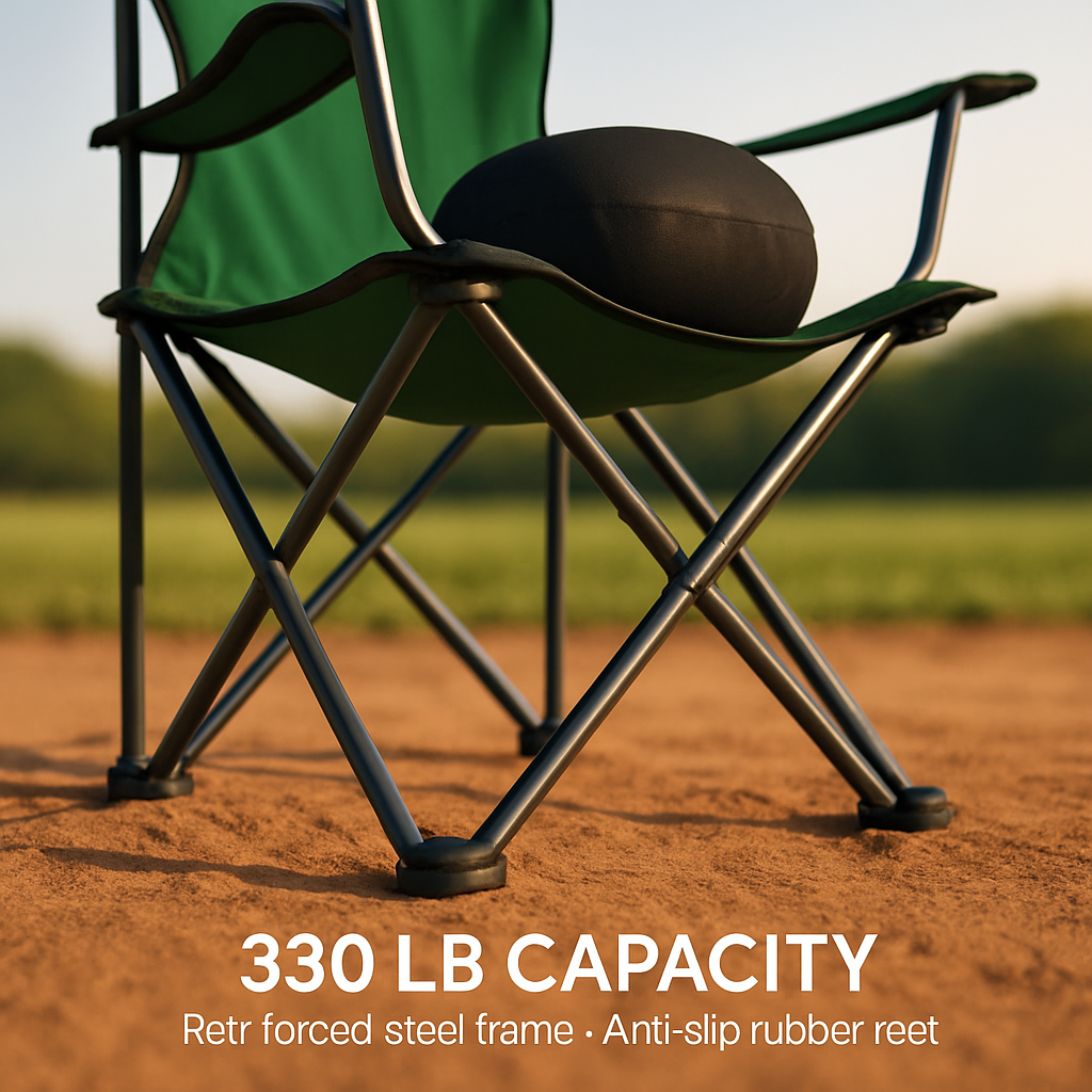 Foldable Beach Canopy Chair with Cup Holder