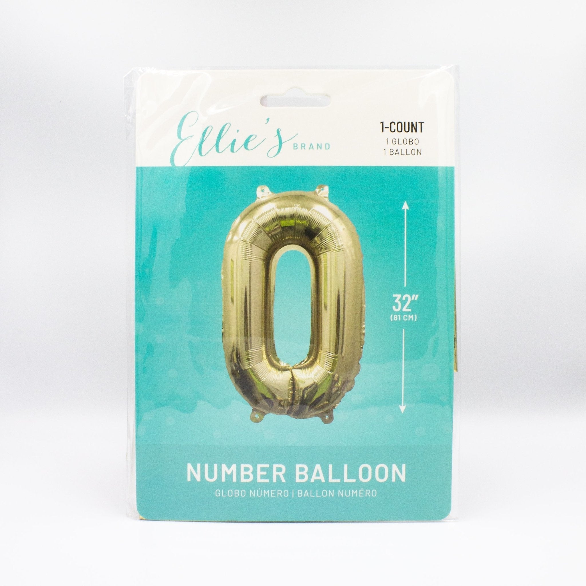 Giant Gold Number Balloon | 32" Metallic Foil | Numbers 0-9