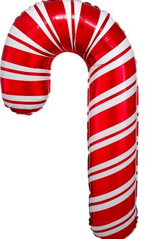 Giant Candy Cane Mylar Balloon 37 Inches