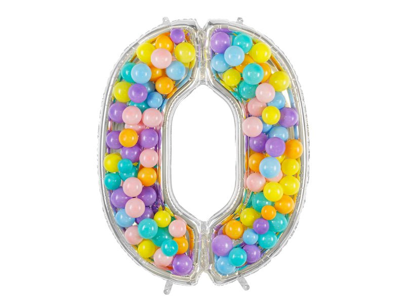 Standing Silver Number Balloon Frame