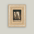 Glowing Christmas Tree Framed Vintage Art - Gold Frame