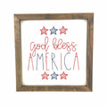 God Bless America-Red, White, Blue Framed Saying