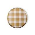 Gold Matte Plaid Paper Dessert Plate (8pcs)