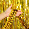 Gold Metallic Fringe Curtain
